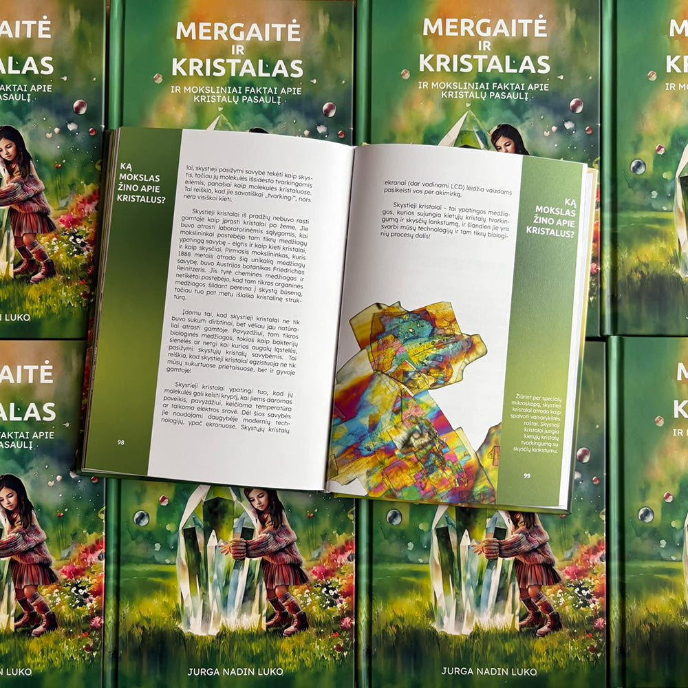 Knyga „Mergaitė ir Kristalas“ + DOVANA kristalas