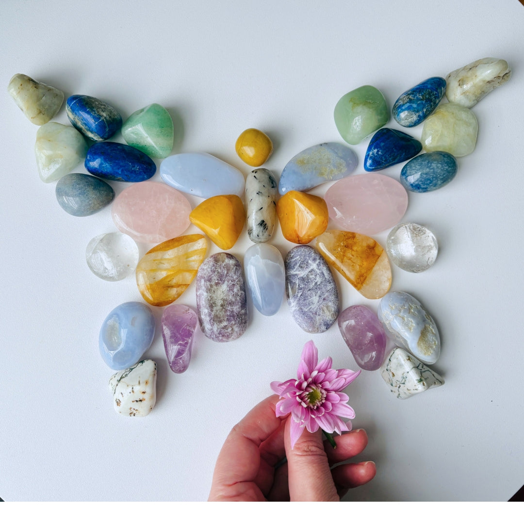 Drugelis – 33 unikalių kristalų rinkinys