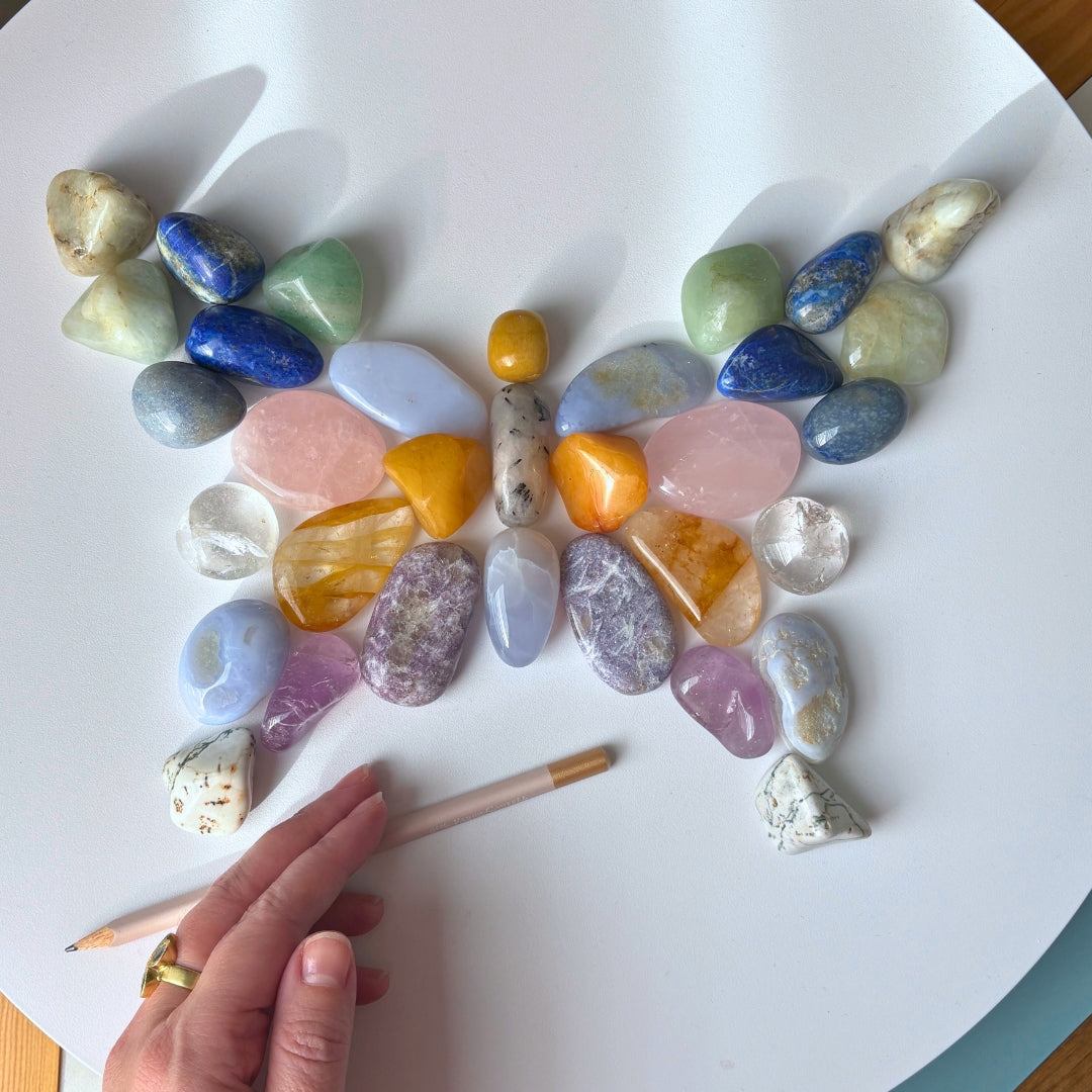 Drugelis – 33 unikalių kristalų rinkinys