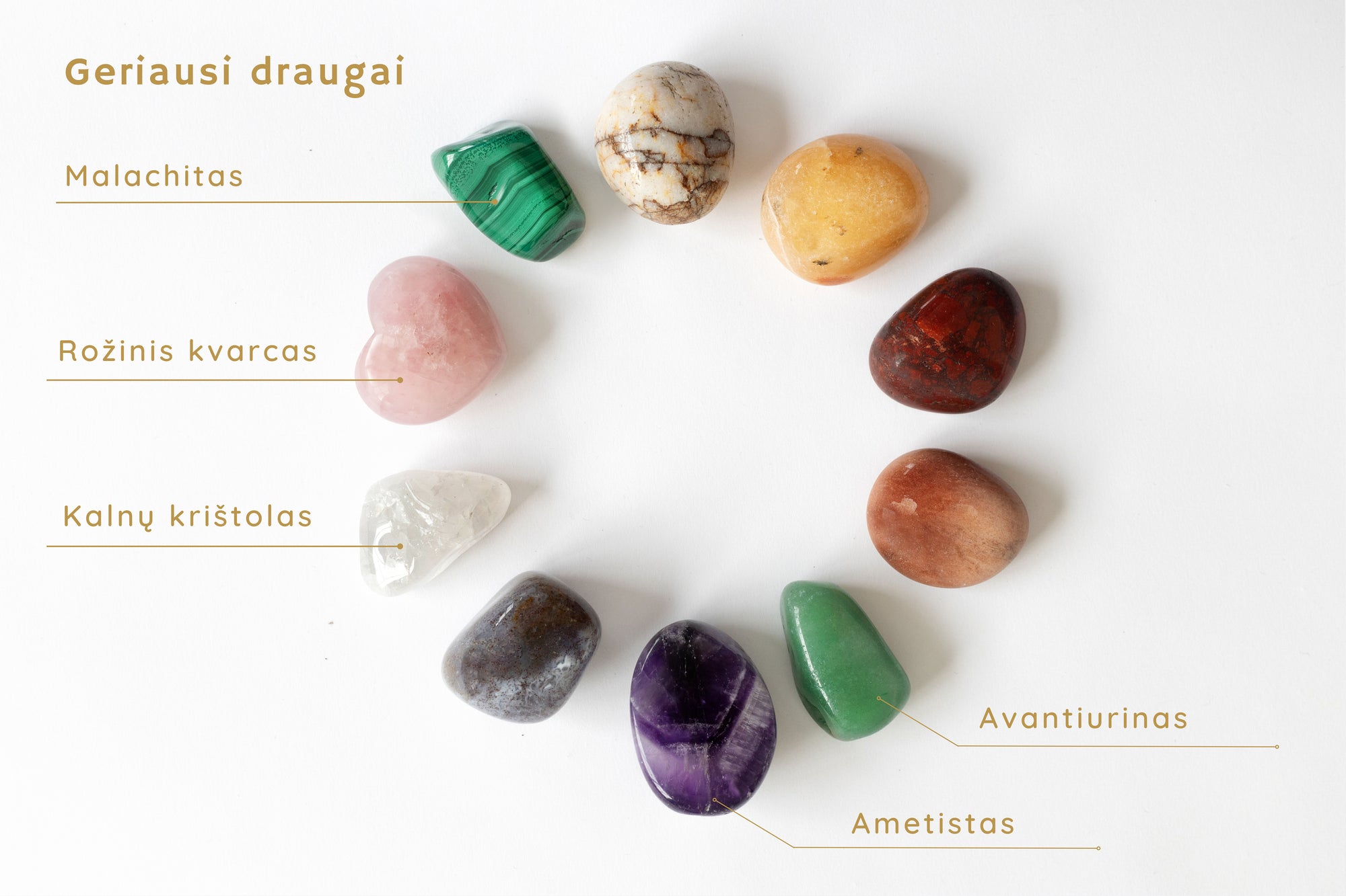Geriausi draugai, 10 unikalių kristalų rinkinys