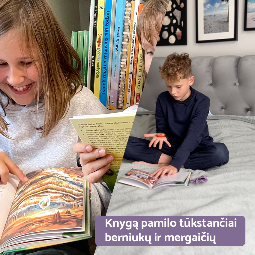 Knyga „Mergaitė ir Kristalas“ + DOVANA kristalas
