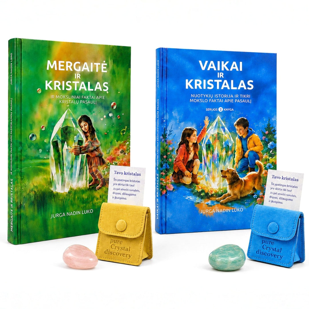 Abi knygos kartu + DOVANA 2 kristalai